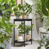 IKEA OLIVBLAD (ИКЕА ОЛИВБЛАД) — Стойка для цветочного горшка, для помещения/улицы чёрный 56 см — фото 8