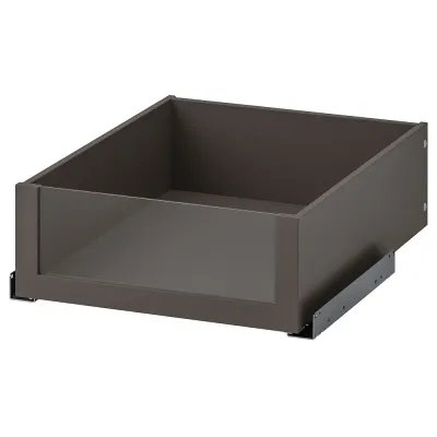 IKEA KOMPLEMENT (ИКЕА КОМПЛИМЕНТ) — Ящик со стеклянным фасадом, тёмно-серый 50x58 см