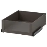IKEA KOMPLEMENT (ИКЕА КОМПЛИМЕНТ) — Ящик со стеклянным фасадом, тёмно-серый 50x58 см — фото 1