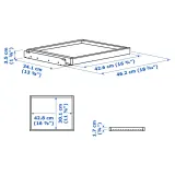 IKEA KOMPLEMENT (ИКЕА КОМПЛИМЕНТ) — Выдвижной поднос, тёмно-серый 50x35 см — фото 2