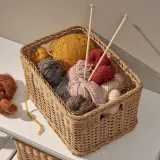 IKEA BEKNA (ИКЕА БЕКНА) — Корзина, техноротанг бежевый 25x35x20 см — фото 2