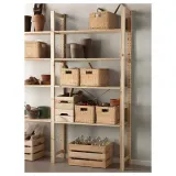 IKEA BEKNA (ИКЕА БЕКНА) — Корзина, техноротанг бежевый 25x35x20 см — фото 5