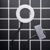 IKEA LÅNESPELARE (ИКЕА ЛОНЕСПЕЛАРЕ) — Кольцевая лампа с держателем для телефона, чёрная — фото 3