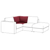 IKEA VIMLE (ИКЕА ВИМЛЕ) — Чехол для угловой секции, Лейде красный/коричневый — фото 2