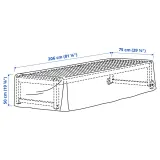 IKEA TOSTERÖ (ИКЕА ТОСТЕРЁ) — Чехол для садовой мебели, чёрный 206x75 см — фото 4