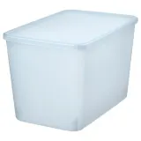 IKEA RYKTA (ИКЕА РИКТА) — Контейнер с крышкой, прозрачный серо-голубой 24x36x23 см/14.5 л — фото 1