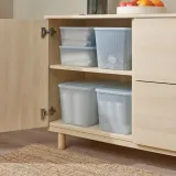 IKEA RYKTA (ИКЕА РИКТА) — Контейнер с крышкой, прозрачный серо-голубой 24x36x23 см/14.5 л — фото 3