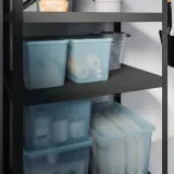 IKEA RYKTA (ИКЕА РИКТА) — Контейнер с крышкой, прозрачный серо-голубой 24x36x23 см/14.5 л — фото 4