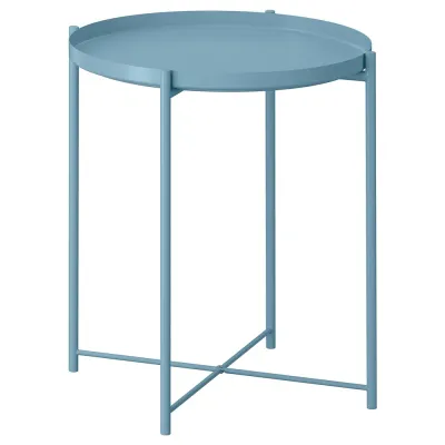 IKEA GLADOM (ИКЕА ГЛАДОМ) — Столик с подносом, светло-синий 45x53 см