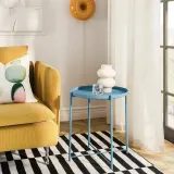 IKEA GLADOM (ИКЕА ГЛАДОМ) — Столик с подносом, светло-синий 45x53 см — фото 2