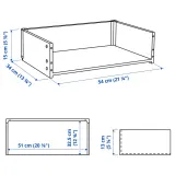 IKEA BESTÅ (ИКЕА БЕСТО) — Каркас ящика, тёмно-серый 60x15x40 см — фото 2