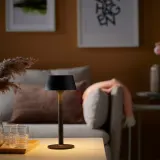 IKEA AVHÅLL (ИКЕА АВХОЛЛ) — Переносная светодиодная лампа, на батарейках, с регулировкой яркости/чёрный, для улицы 29 см — фото 2