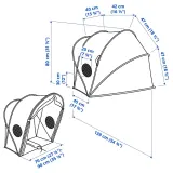 IKEA ELDFLUGA (ИКЕА ЕЛДФЛУГА) — Балдахин, синий/зелёный 70/80/90 — фото 8