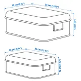 IKEA PLOGFÅRA (ИКЕА ПЛОГФОРА) — Коробка с крышкой, набор 2 шт., светло-бежевый — фото 6