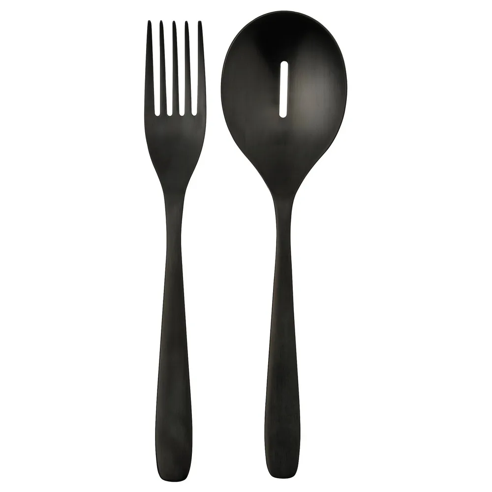 IKEA TILLAGD (ИКЕА ТИЛЛАГД) — Набор для подачи блюд, 2 шт., чёрный 24 см