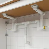 IKEA RÄNNILEN (ИКЕА РЭННИЛЕН) — Сифон с гибкой трубкой, 2 отделения — фото 2