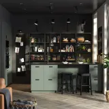 IKEA NICKEBO (ИКЕА НИКЕБО) — Фронтальная панель ящика, матовый серо-зелёный 40х10 см — фото 2
