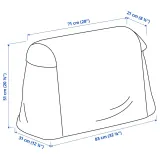 IKEA ASPAREN (ИКЕА АСПАРЕН) — Чехол для вазона, для улицы/прозрачный белый 83х51х31 см — фото 5