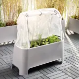 IKEA ASPAREN (ИКЕА АСПАРЕН) — Чехол для вазона, для улицы/прозрачный белый 83х51х31 см — фото 6