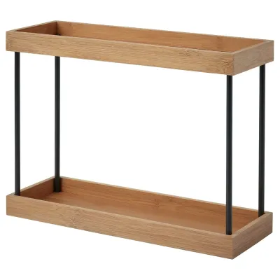 IKEA NÅLBLECKA (ИКЕА НОЛБЛЕКА) — Органайзер для кухонной столешницы, металл/бамбук 38х13х28 см