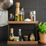 IKEA NÅLBLECKA (ИКЕА НОЛБЛЕКА) — Органайзер для кухонной столешницы, металл/бамбук 38х13х28 см — фото 3