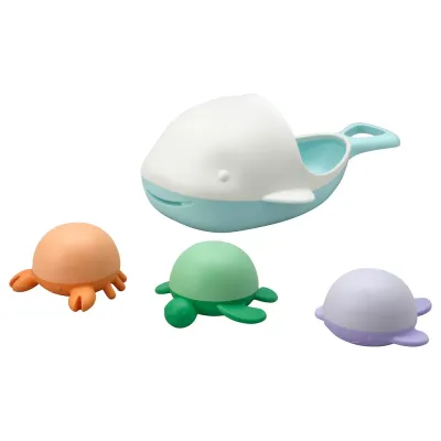 IKEA ÄNGSHUMLA (ИКЕА ЭНГСХУМЛА) — Набор игрушек для купания, 4 предмета