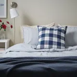 IKEA SVAMPFLY (ИКЕА СВАМПФЛИ) — Наволочка, тёмно-синяя 50x50 см — фото 4