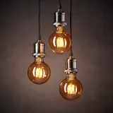 IKEA MOLNART (ИКЕА МОЛНАРТ) — Лампа светодиодная E27 150 люмен, шар коричневое прозрачное стекло 95 мм — фото 3