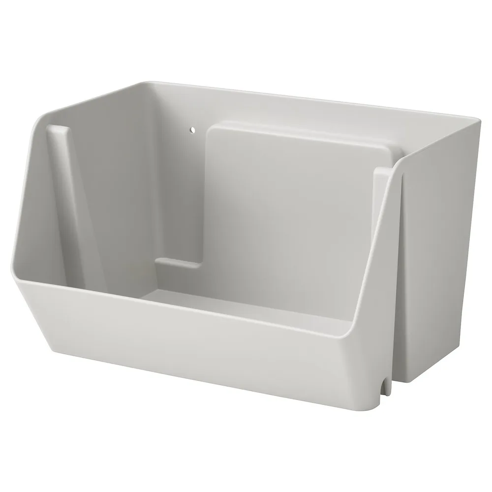 IKEA FODERTRÅG (ИКЕА ФОДЕРТРОГ) — Органайзер для стола/стены, светло-серый 25x18x15 см