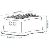 IKEA FÖRSIKTIG (ИКЕА ФЁРСИКТИГ) — Подставка-подиум детская, белый/бирюзовый — фото 2