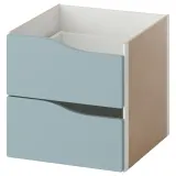 IKEA KALLAX (ИКЕА КАЛЛАКС) — Вставка с 2 ящиками, волна/светлый серо-синий 33х33 см — фото 1