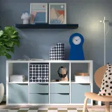 IKEA KALLAX (ИКЕА КАЛЛАКС) — Вставка с 2 ящиками, волна/светлый серо-синий 33х33 см — фото 3