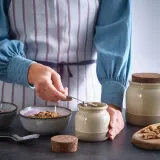 IKEA BRUGDHAJ (ИКЕА БРУГДХАЙ) — Банка с крышкой, бежевая 0.3 л — фото 3