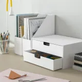 IKEA FJÄDERHARV (ИКЕА ФЙЭДЕРХАРВ) — Мини-комод, 2 ящика, белый 32x25 см — фото 5