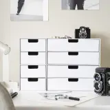 IKEA FJÄDERHARV (ИКЕА ФЙЭДЕРХАРВ) — Мини-комод, 2 ящика, белый 32x25 см — фото 6