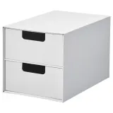 IKEA FJÄDERHARV (ИКЕА ФЙЭДЕРХАРВ) — Мини-комод, 2 ящика, белый 16x25 см — фото 1