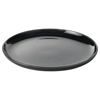 IKEA GLADELIG (ИКЕА ГЛАДЕЛИГ) — Тарелка, тёмно-серая 25 см
