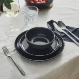IKEA GLADELIG (ИКЕА ГЛАДЕЛИГ) — Тарелка, тёмно-серая 25 см — фото 3