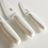IKEA HACKIG (ИКЕА ХАКИГ) — Набор ножей, 3 шт., керамика белый/бежевый — фото 5