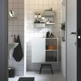 IKEA SKÅDIS (ИКЕА СКОДИС) — Корзинка, серая — фото 3
