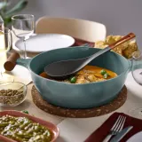 IKEA KNORRHANE (ИКЕА КНОРРХАНЕ) — Глубокая ложка для готовки, тёмно-серо-коричневый/красно-коричневый 31 см — фото 3