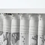 IKEA STOCKHOLM (ИКЕА СТОКХОЛМ) — 2025 Штора, 2 шт., белый/чёрный/на шторной ленте 145x300 см — фото 4
