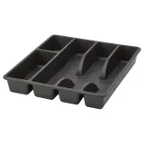 IKEA SMÄCKER (ИКЕА СМЭКЕР) — Вкладыш для столовых приборов, антрацит 31x26 см — фото 1