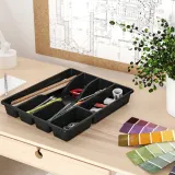IKEA SMÄCKER (ИКЕА СМЭКЕР) — Вкладыш для столовых приборов, антрацит 31x26 см — фото 3
