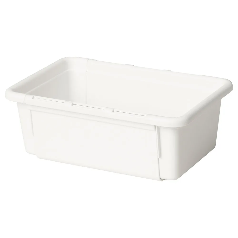 IKEA KACKLA (ИКЕА КАКЛА) — Контейнер раздвижной, белый 18-28x13 см