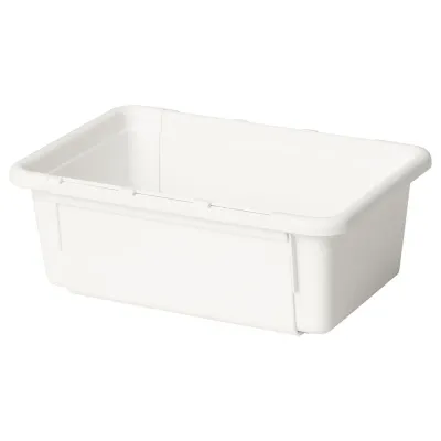 IKEA KACKLA (ИКЕА КАКЛА) — Контейнер раздвижной, белый 18-28x13 см