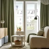 IKEA BENGTA (ИКЕА БЕНГТА) — Штора затемняющая, 1 шт., зелёный/на шторной ленте 210x300 см — фото 2