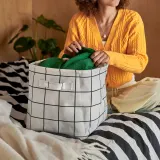 IKEA SLÅTTERVALL (ИКЕА СЛОТТЕРВАЛЛ) — Корзина, ткань 32x35x32 см — фото 4