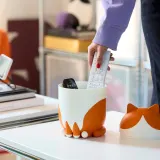 IKEA GREJSIMOJS (ИКЕА ГРЕЙСИМОЙС) — Контейнер с крышкой, в форме кота оранжевый/белый — фото 4