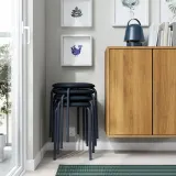 IKEA GULTARP (ИКЕА ГУЛТАРП) — Табурет, тёмно-синий/Remmarn тёмно-синий — фото 3